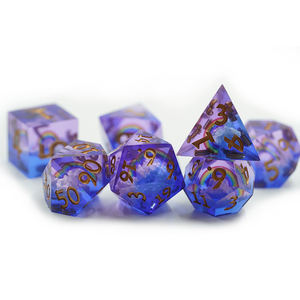 ชุดลูกเต๋า Dnd ครบชุด ชุดลูกเต๋าหลายเหลี่ยมสำหรับเกม RPG บนโต๊ะ รวมถึงลูกเต๋าสีรุ้ง คลาวด์ และสีต่างๆ - Product Image 6