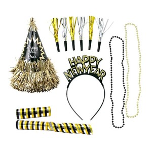 Accessori per Feste di Capodanno 2025: Decorazione per Cappello di Gruppo, Collana Nera, Cappello di Carta, Cerchietto per Capelli, Costume Drago Soffiante - Product Image 4