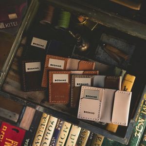 Boshiho Genuine Leather Anti-Theft Minimalist Portable Vintage Multi-function Handmade Custom Size Travel <b>Id</b> Card <b>Holder</b> Pocket - Product Image 4