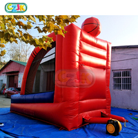 Jeu de lancer de basket-ball gonflable en plein air connecter quatre jeux interactifs