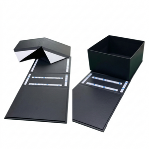 Elegante Estuche de Joyería con Forro de <span class=keywords><strong>Terciopelo</strong></span>, Caja Rígida de Cartón con Cajón Deslizable para Conjuntos de Regalo de Lujo como Collares, Anillos y Pulseras - Product Image 5