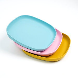 Nouveauté : Assiettes <span class=keywords><strong>en</strong></span> <span class=keywords><strong>silicone</strong></span> de qualité alimentaire <span class=keywords><strong>à</strong></span> pointe souple, design moderne, faciles <span class=keywords><strong>à</strong></span> nettoyer, pour enfants, vaisselle antidérapante - Product Image 6