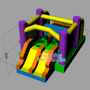 Niños al aire libre Castillo de salto inflable carrera de obstáculos gorila inflable tobogán hinchable - Product Image 5