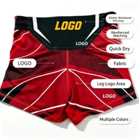 Shorts de combat compressifs pour hommes 160g, extensibles dans 4 directions, sans coutures, en Spandex et Polyester pour MMA, BJJ, Grappling