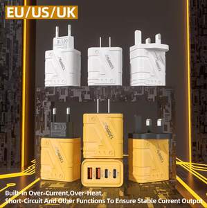 Cargador de Pared Adaptador de Corriente Rápido de 120W al por Mayor, 4 Puertos, Juego de Cables 4 en 1, Enchufe EU US UK, <span class=keywords><strong>Carga</strong></span> Súper Rápida para Teléfono <span class=keywords><strong>Celular</strong></span> USB - Product Image 2