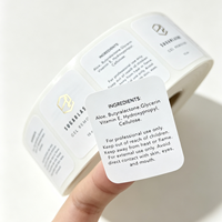 Étiquette personnalisée imperméable et résistante à l'huile pour flacon cosmétique 15ml, autocollant pour dissolvant de cils, logo estampé à chaud
