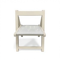 Chaise pliante MULIGNA en bois massif de caoutchouc, style simple, avec dossier, sans assemblage requis, chaise de salle à manger pliante portable pour la maison