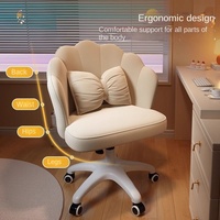 Siège de coiffeuse confortable rembourré, pieds en métal, style moderne, chaise de salon, style nordique, coussin doux, meubles