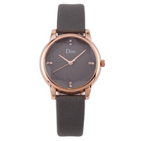 Montre pour femme à quartz avec bracelet en cuir, incrustée de diamants, style nordique, très tendance, pour collégiennes, personnalisation usine