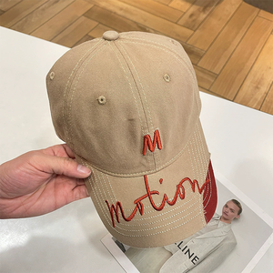 Casquette de baseball décontractée de style rétro vintage sportif avec motif déchiré et broderie de lettres, vente en gros - Product Image 2