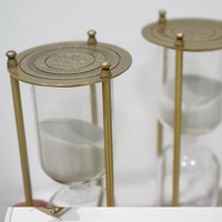 Ensemble de sablier métallique antique rechargeable pour cérémonies, mariages, maison, bureau