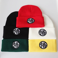 Nouveau design Anime Goku DBZ – Casquette brodée 3D en relief, style dessin animé, personnalisable, en peluche, tricotée pour l'hiver – Vente en gros