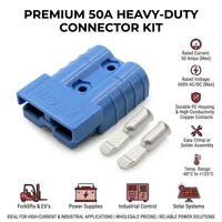 Connecteur bipolaire 50A 600V haute puissance pour fauteuil roulant électrique, connecteur de batterie automobile, lave-vaisselle électrique