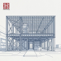 Bâtiment en acier préfabriqué à grande portée ZTSS, atelier de conception industrielle avec bureau, bâtiment métallique préfabriqué