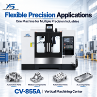 Centre d'usinage vertical CNC 3 axes CV-855A, commande FANUC, BT40, 12000 tr/min, fraiseuse robuste pour la découpe des métaux