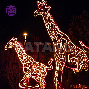 Grand renne LED étanche IP65 extérieur avec traîneau blanc chaud vacances lumière de noël 220V lumière de noël - Product Image 5