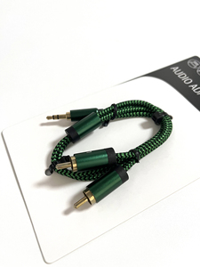 Câble de sortie stéréo en cuivre haute pureté 3,5 mm vers <span class=keywords><strong>2</strong></span> <span class=keywords><strong>RCA</strong></span> mâle pour enceintes de fête en extérieur, câble AUX vers 2RCA - Product Image 2