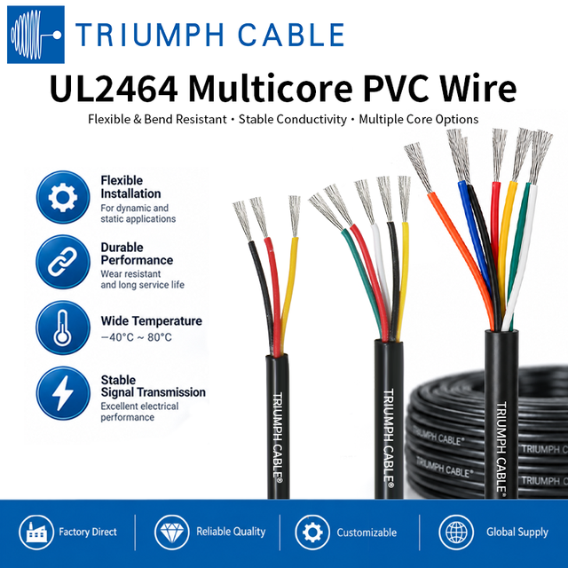 Factory Direct UL2464 18/20/22/24/26AWG Soft Cable Signal Control Cable 2/3/4/5/6/8/10/12/14/16/18/20/22 Core Electrical Wire