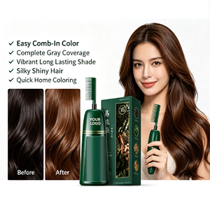 แชมพูย้อมผมสมุนไพรธรรมชาติ ปราศจากแอมโมเนีย ยี่ห้อ Chuyan Private Label พร้อมหวีสำหรับทา  ขายส่ง - Product Image 1