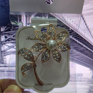Broche de Boda al por Mayor, Clip para Bufanda con Perlas y Diamantes, Diseño Floral Estilo Coreano, Accesorio de Alta Gama para Prendas Exteriores - Product Image 5