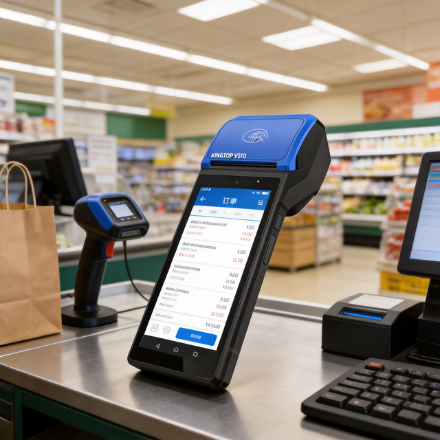 Factory Support Retail Store Handheld POS Terminal NFC 1D/2D Barcode Scanner for Small Business with All-in-One Function