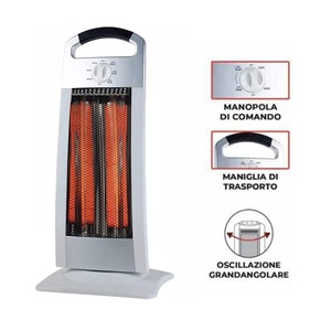 Calentador Eléctrico con Elementos de Fibra de Carbono 29x24x62 Cm Bajo Consumo Unidad de Calefacción de 2 Elementos - Product Image 5