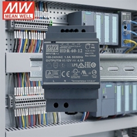 Alimentation à découpage sur rail MEANWELL 60W HDR-60-5 HDR-60-12 HDR-60-24 HDR-60-48 48V 24V 12V 5V 5A 2.5A 4A 6A Short Killer ACDC 60