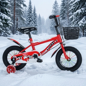 Bicicleta Infantil con Ruedas de 12/16/20 Pulgadas, Diseño de Dibujos Animados, con Ruedas de Entrenamiento Extraíbles y Canasta Delantera para Niños - Product Image 2
