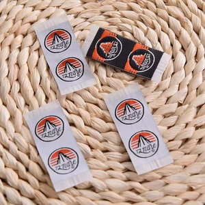 High Quality <strong>Customized</strong> Logos Brand <strong>Labels</strong> Woven Sewing on <strong>Jeans</strong> Hem <strong>Label</strong> Garment Part <strong>Labels</strong> for Clothing - Product Image 6