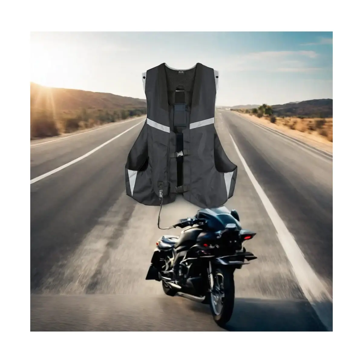 Snel Opblaasapparaat Motor Cross Airbag Vest Motorfiets Beschermende Kleding Airbag Vest Met Airbag Voor Fietsers