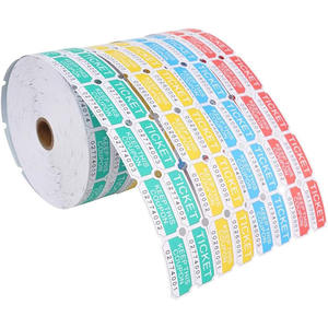 Rollos de Boletos Personalizados en Colores Surtidos para Juegos de Arcade, Canje de Premios, Lotería, Boletos de Lotería Dobles Imprimibles para Ver Películas - Product Image 3