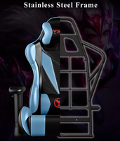 Fauteuil de jeu personnalisé Anji le moins cher, rose, inclinable, avec haut-parleurs, massage, silla gamer, fauteuil de course, fauteuil de jeu avec repose-pieds