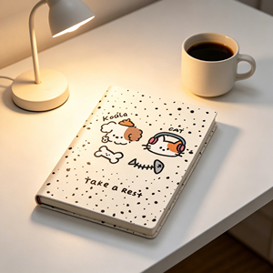 Cute Koala Cat Printed <b>Notepad</b> With Dots Pattern Take A Rest Design PP Cover Sewing Binding <b>A5</b> Size - Product Image 3
