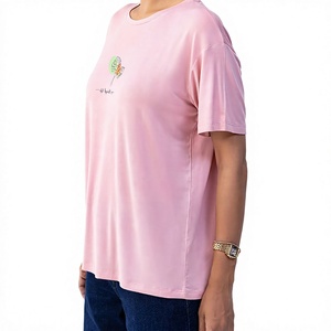 Camiseta Estampada para Mujer, Diseño Gráfico Clásico, Algodón Jersey, Manga Corta, Logotipo Personalizado, Fabricante OEM - Product Image 3