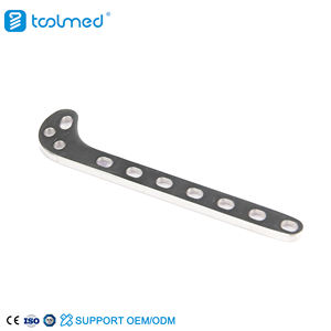 2.7mm pelat kompresi dokter hewan SS <span class=keywords><strong>Distal</strong></span> <span class=keywords><strong>Femoral</strong></span>, sistem implan hewan ortopedi plat tulang hewan 10 lubang kiri - Product Image 6