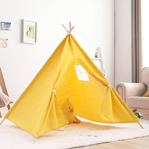 Tienda de campaña infantil portátil de lona de algodón, tipo <span class=keywords><strong>tipi</strong></span> indio, para deportes, juegos, playa y decoración de fiestas - Product Image 1