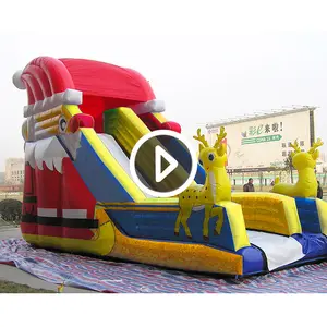 Buttafuori gonfiabili all'aperto parco giochi di intrattenimento a tema natalizio castello gonfiabile gonfiabile