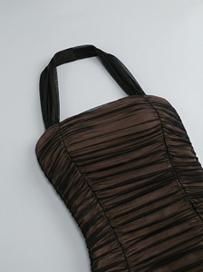 เดรสยาวรัดรูปผ้าตาข่ายซีทรูแบบผูกคอ สไตล์เซ็กซี่สำหรับฤดูใบไม้ผลิ เหมาะสำหรับงานปาร์ตี้ตอนเย็น งานกลางคืน และชุดเที่ยวพักผ่อน - Product Image 5