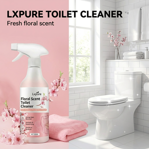 Nettoyant WC au <span class=keywords><strong>bicarbonate</strong></span> <span class=keywords><strong>de</strong></span> <span class=keywords><strong>soude</strong></span> parfum floral Lxpure OEM 500ml – Formule spray puissante pour éliminer les taches, désodorisant aromatique, doux pour la salle <span class=keywords><strong>de</strong></span> bain - Product Image 6