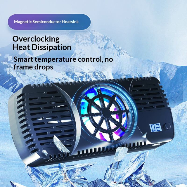 Universal Magnetic Phone Semiconductor Cooler Large Cooling Plate Low Noise RGB Mobile Game Cooling Fan