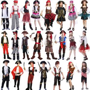 Costumes de pirate d'Halloween 2024, costumes de pirate de luxe mignons pour enfants, garçons et filles, <span class=keywords><strong>carnaval</strong></span>, pirates des Caraïbes, costume de mascarade pour enfants - Product Image 1