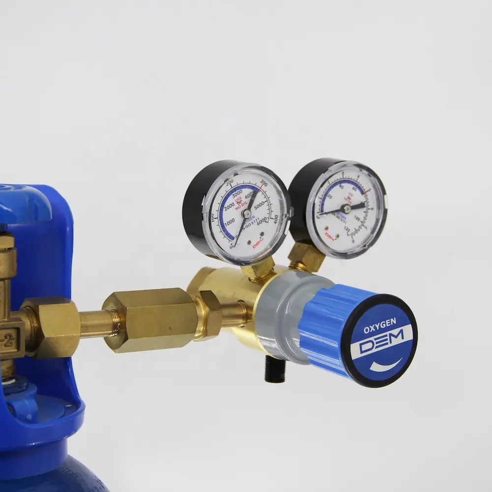 DEM CR2801 Industrial Adjustable Brass body Oxygen Cylinder Double Stage Oxygen Regulator