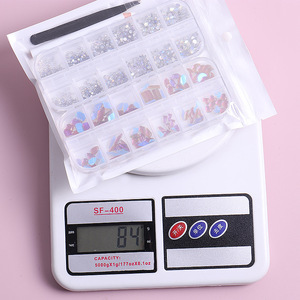 Adornos de Plástico para Uñas, Diamantes Redondos de Fondo Plano, Cristales Irregulares de Colores, Mezcla de Diamantes de Imitación para Uñas, Accesorios para Decoración de Uñas - Product Image 6