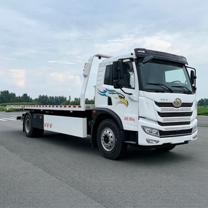FAW 8 Ton 10 Ton <b>Flatbed</b> Wrecker <b>Truck</b> 4x2 Slidebed Tow <b>Truck</b> with Winch and Wheel Lift - Product Image 2