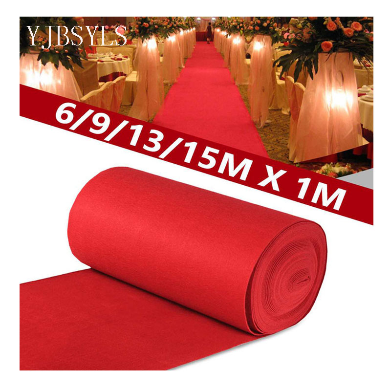 6/9/13/15m Outdoor Red Carpet Mats Aisle for Wedding Banquet Film Festivals Parties Celebrations Awards Events Decoration Carpet