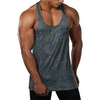 Débardeurs de sport ajustés à motif graphique camouflage, style streetwear, sublimation, pour la gym, vente en gros directe usine
