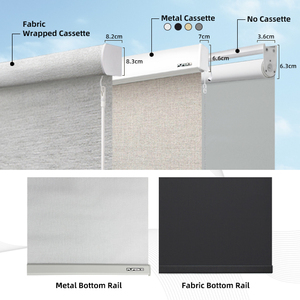 Persianas enrollables manuales eléctricas modernas, cortinas opacas para ventana, tela de instalación integrada, técnica simple para hoteles portátiles - Product Image 3