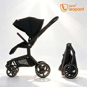 <span class=keywords><strong>Poussette</strong></span> Bébé Land Leopard 3 en 1 Système de Voyage Haute Sécurité Pliable Capote UPF50+ Logo Personnalisé Vente en Gros - Product Image 1