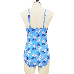 Custom Tankini Femme White <span class=keywords><strong>Flora</strong></span> Pattern Design Traje de baño Maillot De Bain Tankini Mujer Adecuado para la piscina y la playa. - Product Image 3