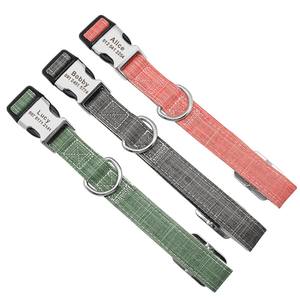 Collar de Fibra de Bambú Grabado con Láser Personalizado, Hebilla Ligera, Rosa, Verde, Gris, Regalo para Mascotas, Perro Pequeño o Grande - Product Image 4